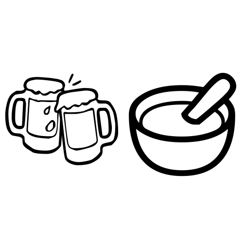 🍻🥣 Emoji Domain black and white Symbola rendering